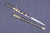 FRENCH HUNTING SWORD WITH BLUE AND GILT BLADE, CA.1820s