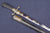 FRENCH HUNTING SWORD WITH BLUE AND GILT BLADE, CA.1820s