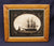 REVERSE PAINTING ON GLASS PORTRAIT OF HMS FRIGATE SIRIUS