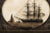 REVERSE PAINTING ON GLASS PORTRAIT OF HMS FRIGATE SIRIUS