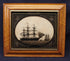 GEORGIAN REVERSE PAINTING ON GLASS OF THE HMS WACOUSTA